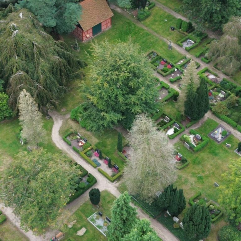 St. marien-Friedhof, Aufnahme Drohne
